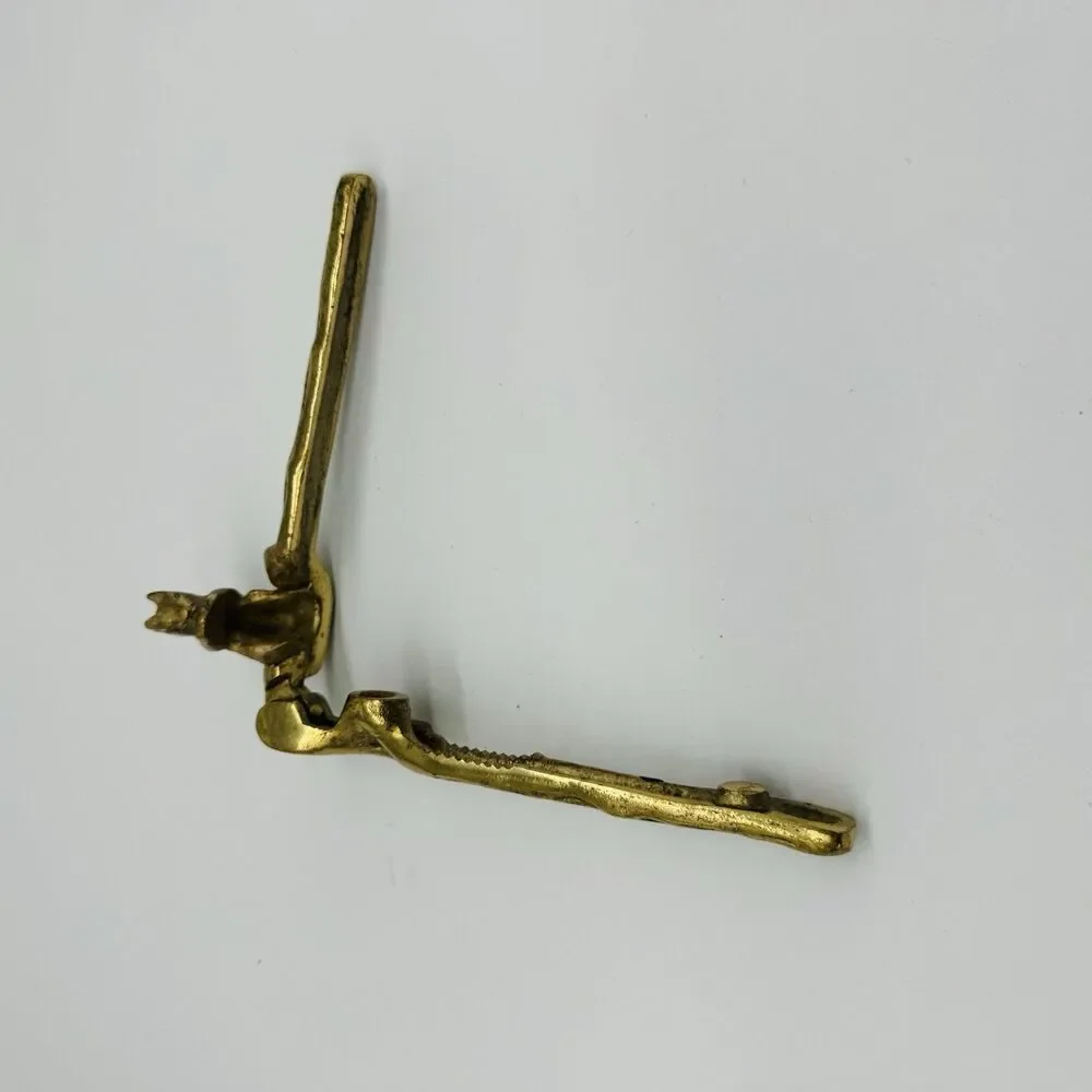 Vintage Solid Brass Squirrel Nutcracker Heavy Cast Metal Kitchen Bar Tool 6